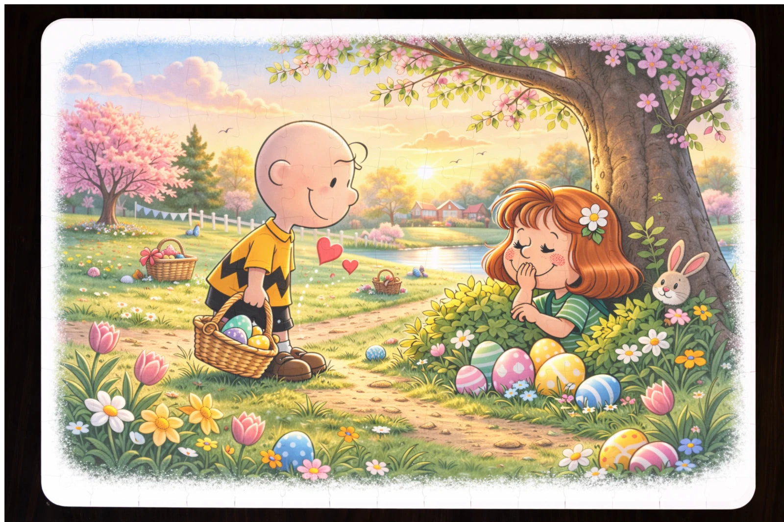 Charlie Brown Peanuts Easter Romance – 120-Piece Springtime Puzzle Gift