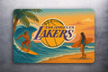 3x2 Sports LA Lakers Real Surfing Surf Fridge Refrigerator Car Truck Magnet NBA