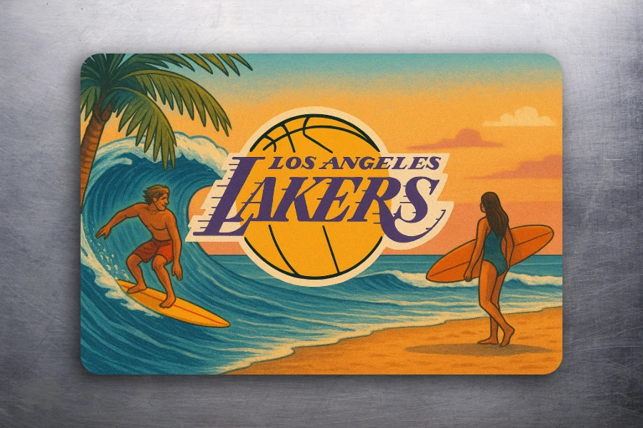 3x2 Sports LA Lakers Real Surfing Surf Fridge Refrigerator Car Truck Magnet NBA