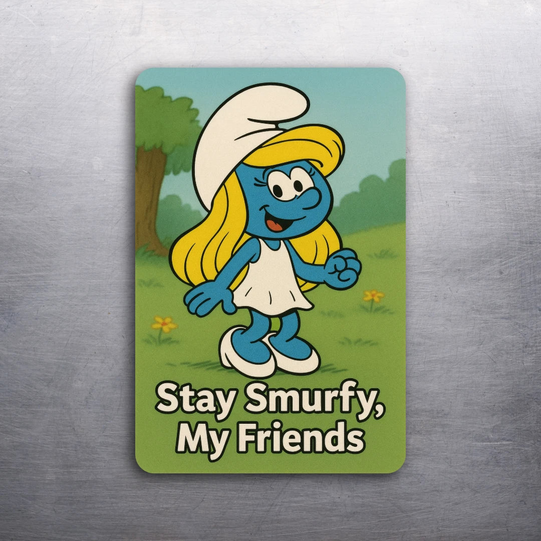 3x 2 Vintage 80's Smurfette Smurfs Cartoon Fridge Refrigerator Magnet