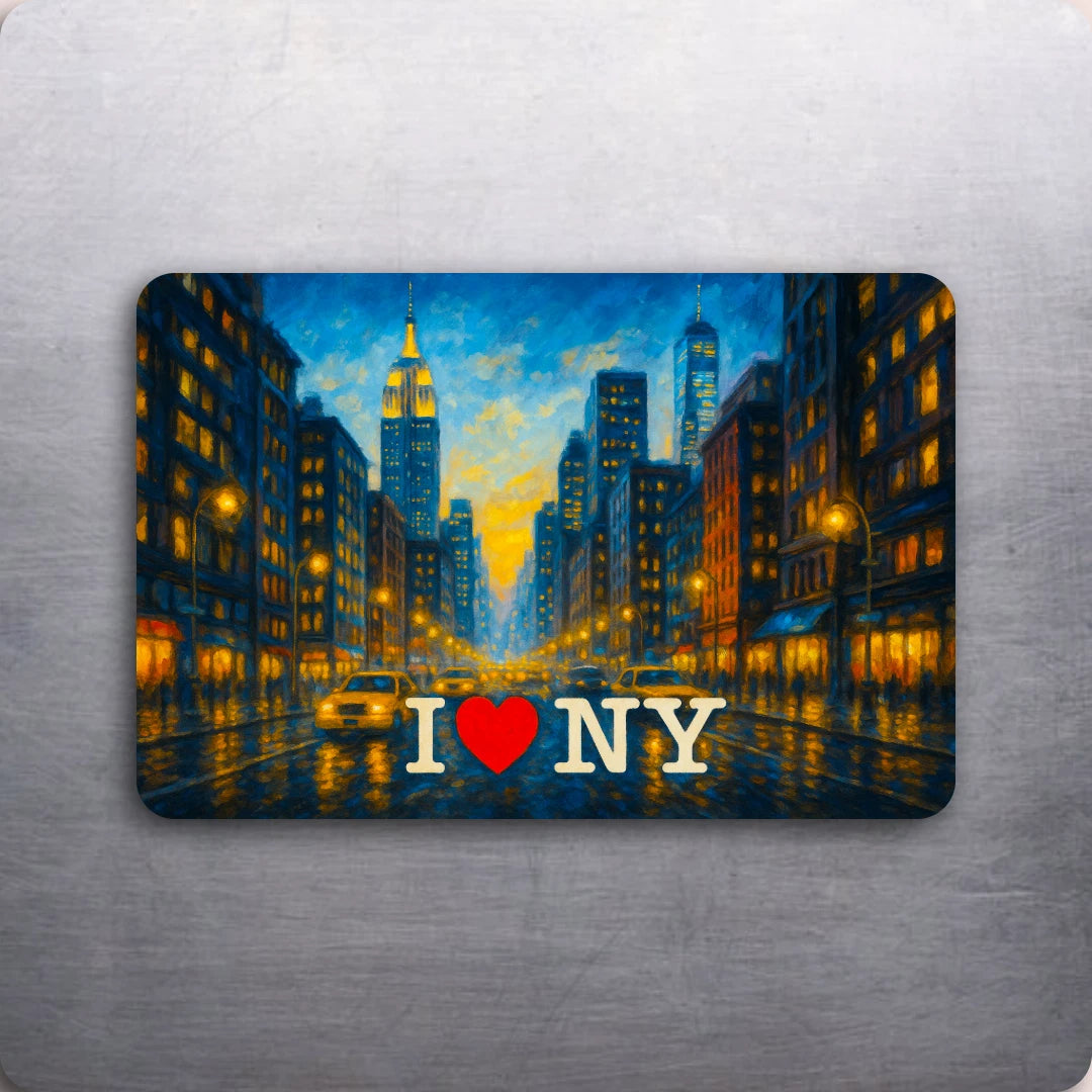 3x2 "I Love New York" NY NYC State Refrigerator Magnet (D.Romeo)