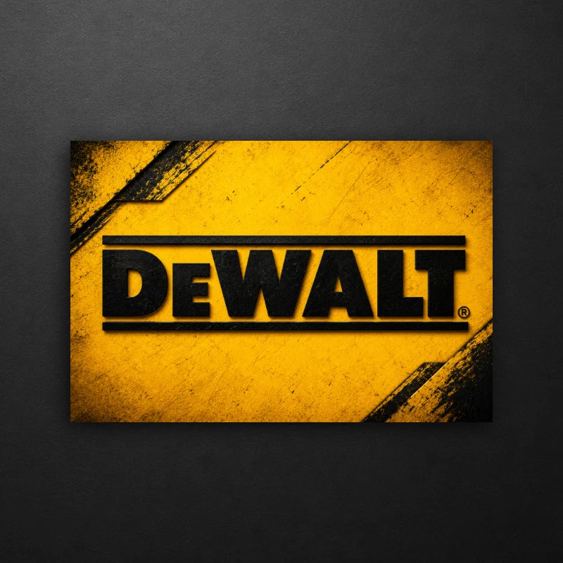 5.1 x 3.4 DeWALT Tools Industrial Style Vinyl Decals Stickers (Set of 2)– CHOOSE