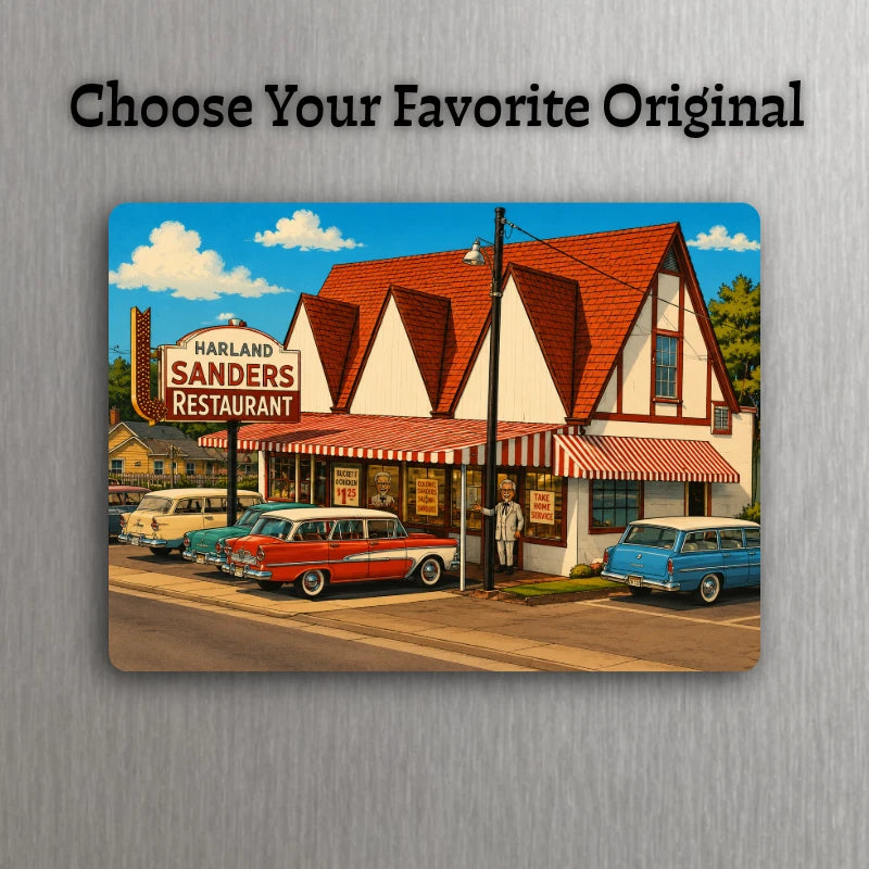 Original Fast Food Location McDonalds 3x2 Fridge Magnet Americana - Choose