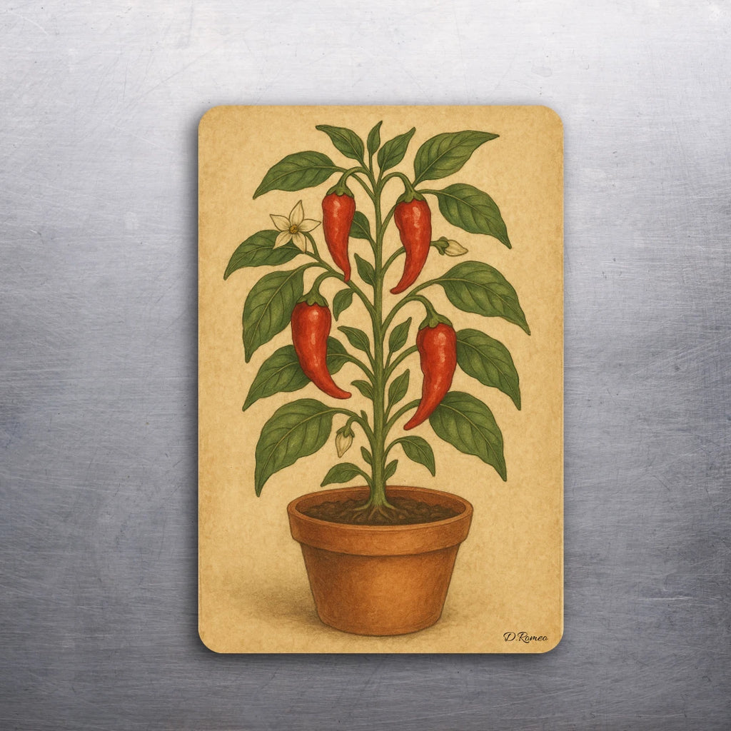 3x2 Chili Pepper Peppers Art D.Romeo Kitchen Food Fridge Magnet Magnets - Choose