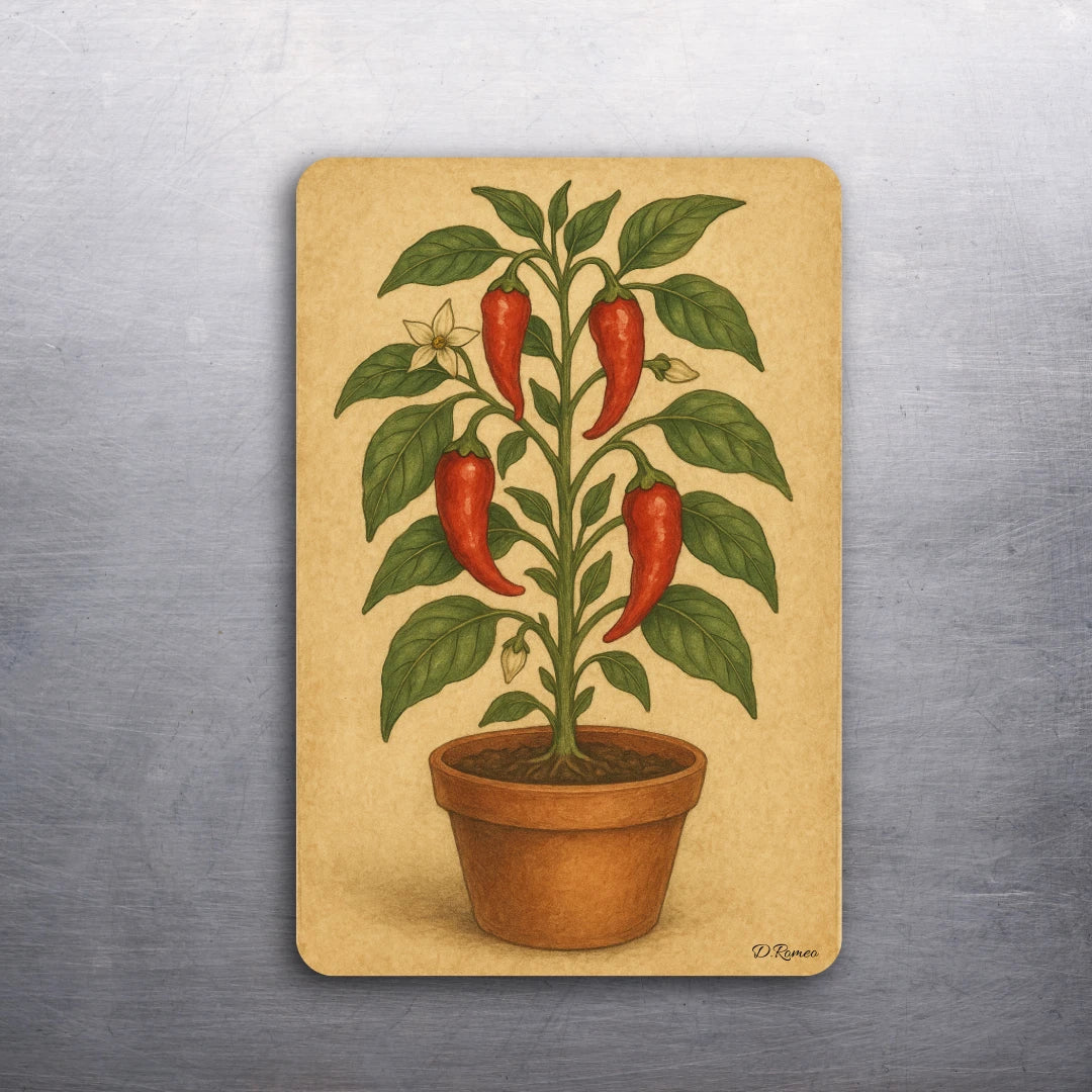 3x2 Chili Pepper Peppers Art D.Romeo Kitchen Food Fridge Magnet Magnets - Choose