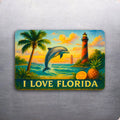 3x2 I Love Florida Beach Palm Trees Dolphin State Refrigerator Magnet (D.Romeo)