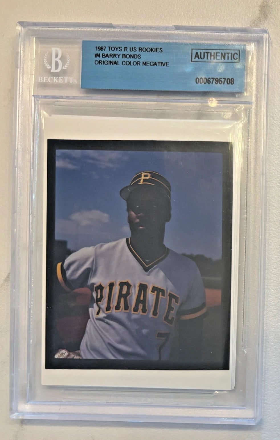 1/1 BGS 1986 & 1987 Topps Vault FINAL NEGATIVE PHOTO Barry Bonds RC -Rookie Card