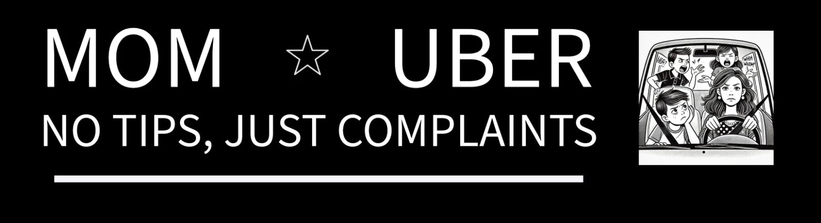 (D.Romeo) 3x11 3 x 11 VINYL MOM UBER AUTO AUTOMOBILE FUNNY BUMPER STICKER