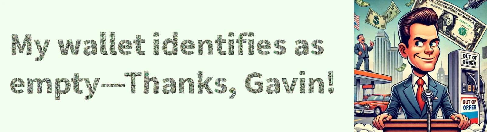 3x11 3 x 11 VINYL GAVIN NEWSOM AUTO AUTOMOBILE POLITICAL FUNNY BUMPER STICKER