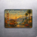 3x2 California "The Ultimate Playground" Hollywood State Refrigerator Magnet
