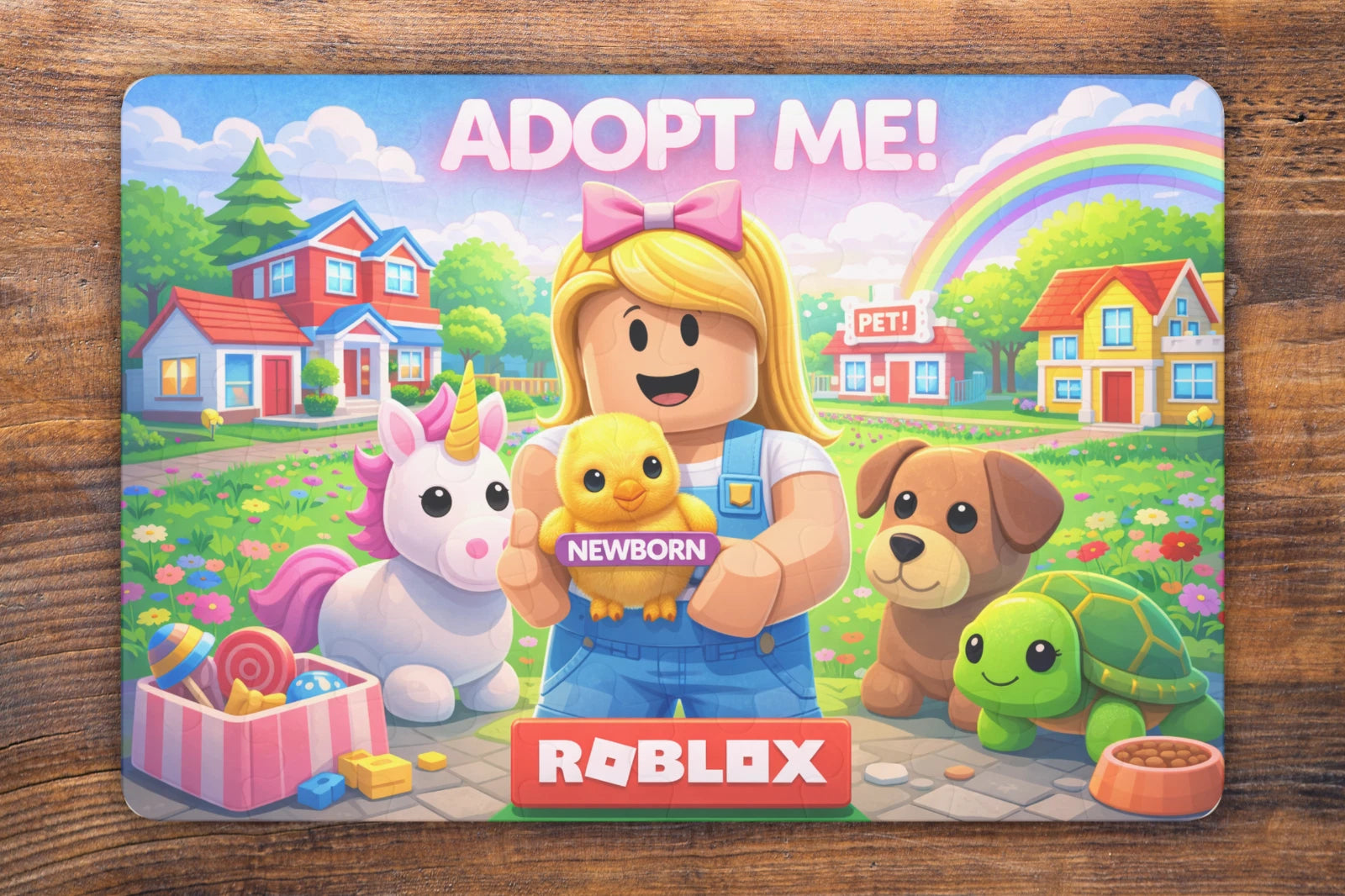 7.5 x 5.1 Inches Roblox Adopt Me Game Pet Newborn – 48-Piece Mini Art Puzzle