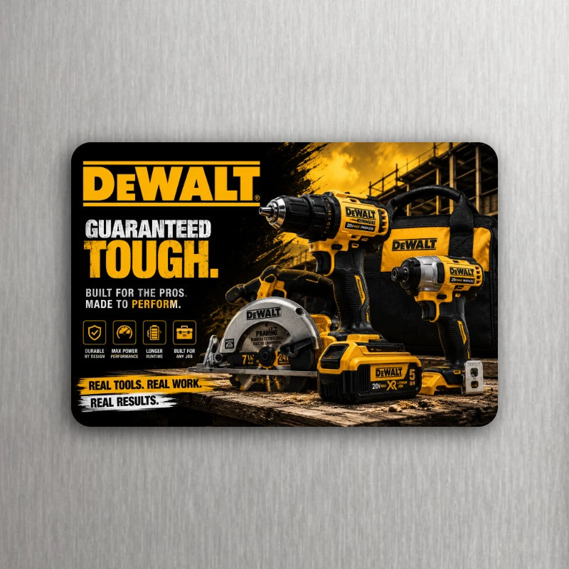 3 x 2 DeWALT Industrial Toolbox Style Magnet Magnets - Choose Your Design