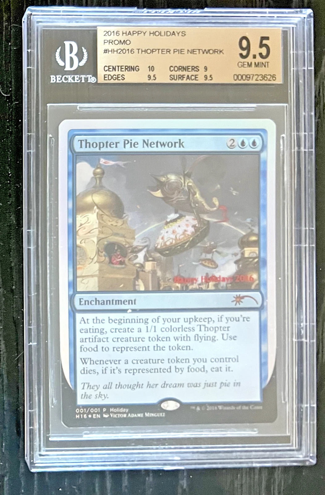 BGS 9.5 2016 Happy Holidays MTG Promo Thopter Pie Network w/10 CENT (Super Rare)