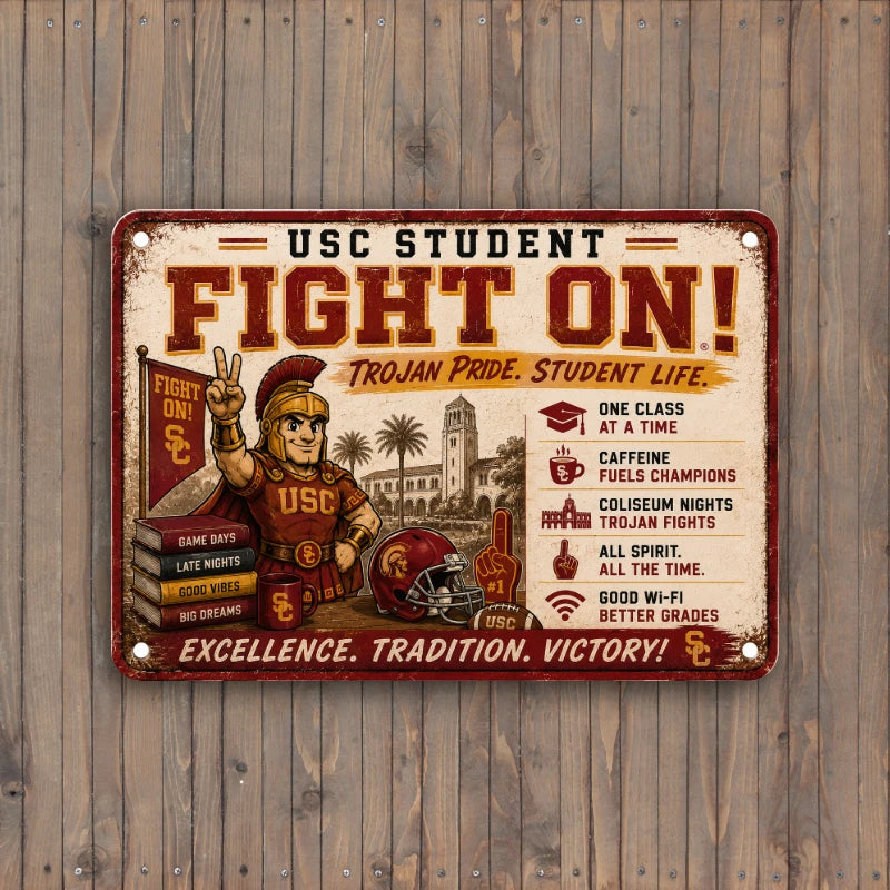 10" x 7" Metal Sign Aluminum USC Dorm Decor – Future Trojan Collection – Choose