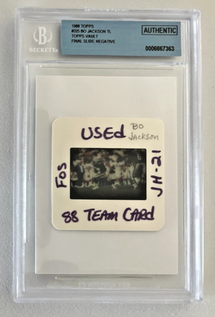 1/1 BGS 1988 Bo Jackson TL #325 Topps Vault FINAL Negative Slide RC