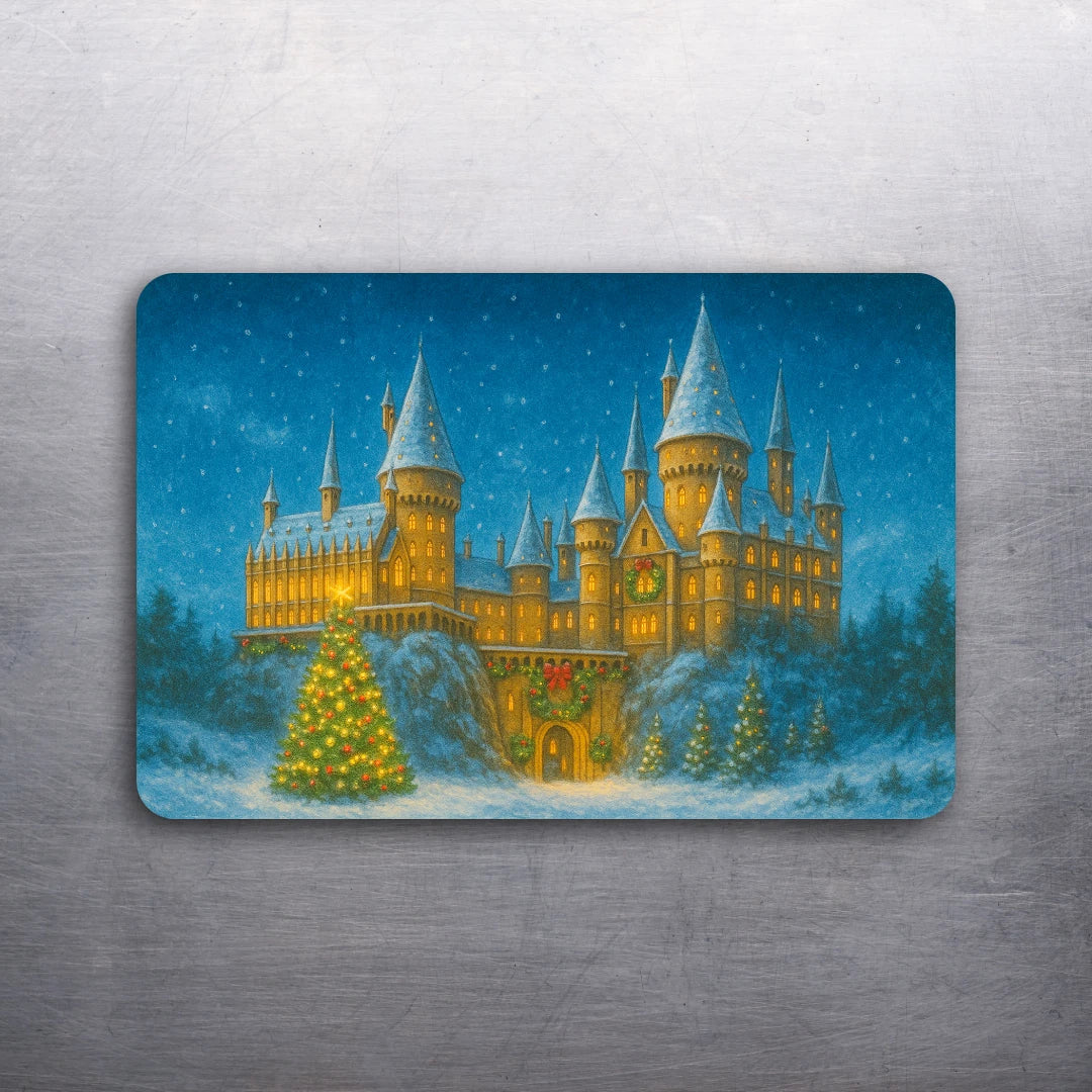 3x 2 Harry Potter Hogwarts Castle Christmas Fridge Refrigerator Magnet