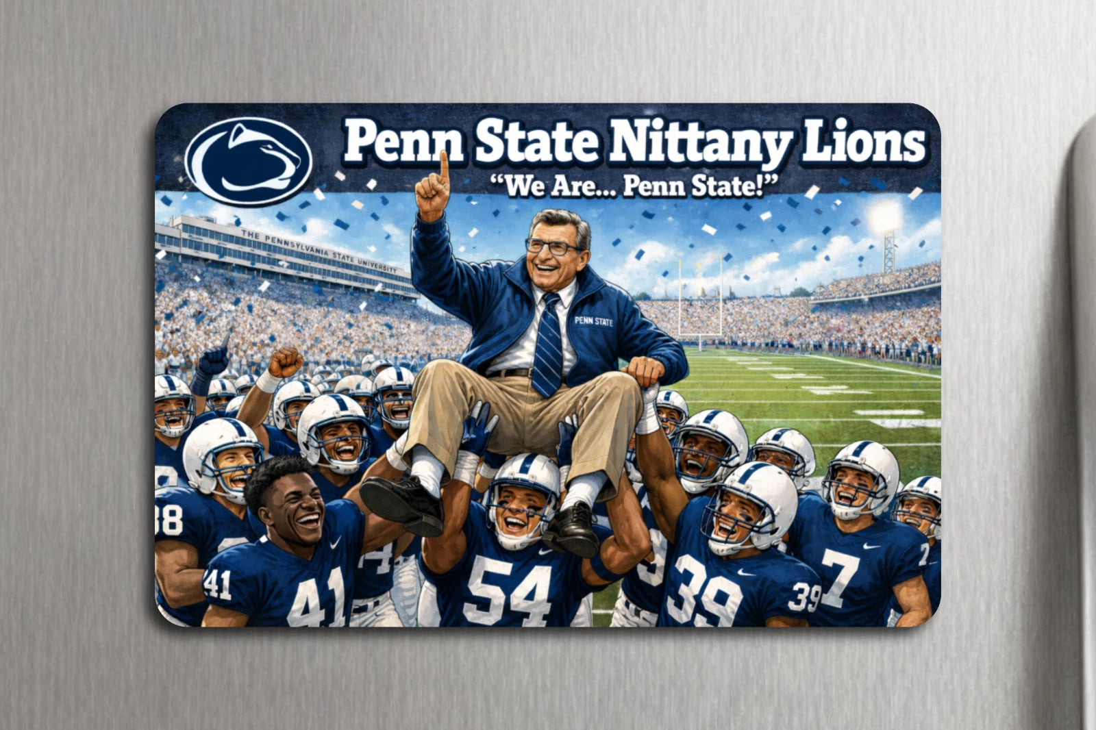 3x2 Sports PSU We Are Penn State Joe Paterno Fridge Refrigerator Magnet Football