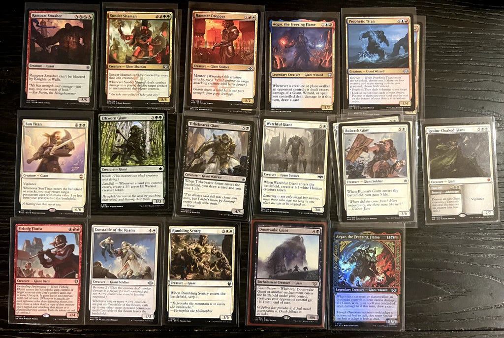Commander Deck Builder (Giant Giants) Magic The Gathering MTG Singles