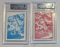 2x BGS 9 1984 Topps Dan Marino RC's 1/1 Magenta and 1/1 Cyan Topps Vault PROOFS