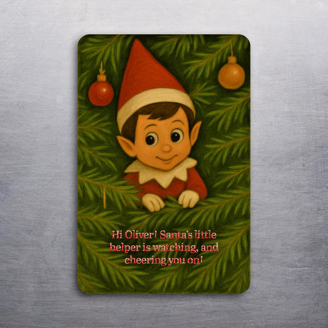3x2 Elf of the Shelf Art Fridge Refrigerator Magnet (Customizable Message)
