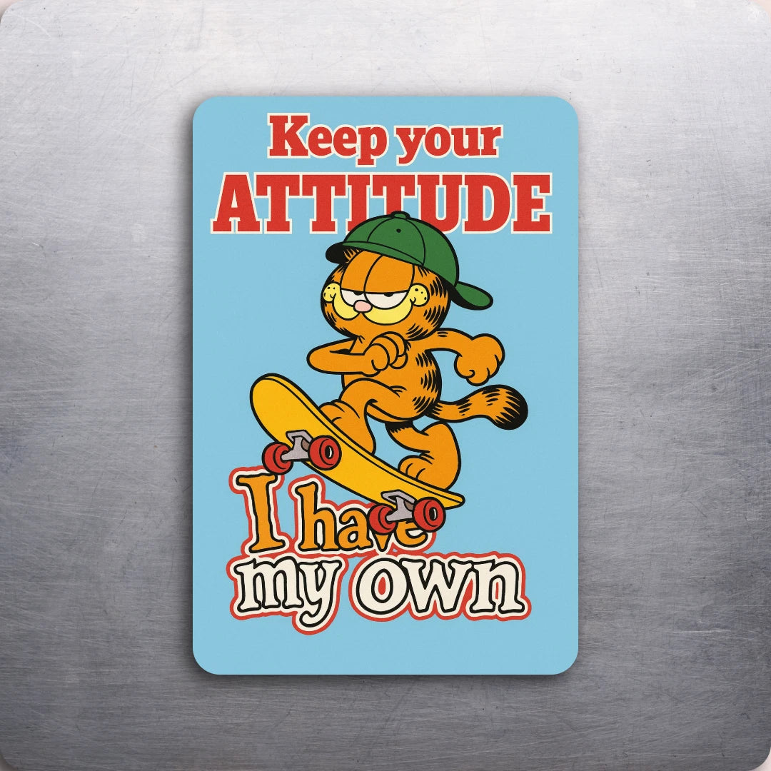 3x 2 Vintage Skating Garfield the Cat Comic Cartoon Fridge Refrigerator Magnet