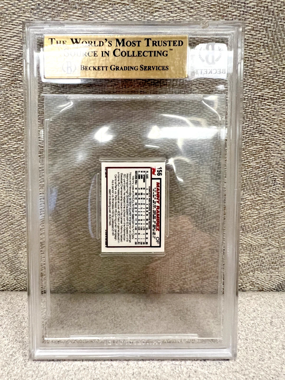 1992 Topps Micro MANNY RAMIREZ RC Rookie Card #156 - CLEVELAND Indians BGS 9.5