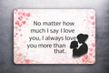3x2 I Love You More Than That – Mother & Child Quote Art – Fridge Magnet
