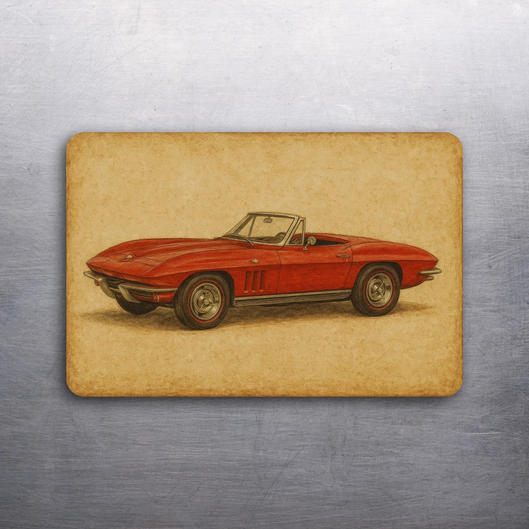 3x2 Style 1965 Corvette Sting Ray Art Fridge Refrigerator Magnet (D.Romeo)