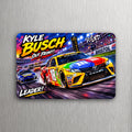 3x 2 Kyle Busch 18 Fridge M&M’s Out Front for Joe Gibbs Racing Car Art Magnet