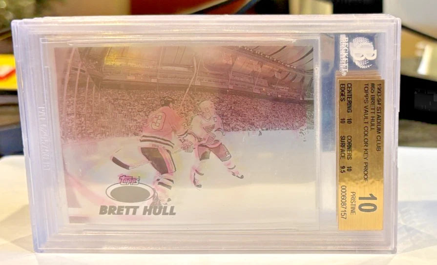 4x 1/1 BGS 10 1993-94 Topps Stadium Club Color Key Brett Hull BLUES Complete Set