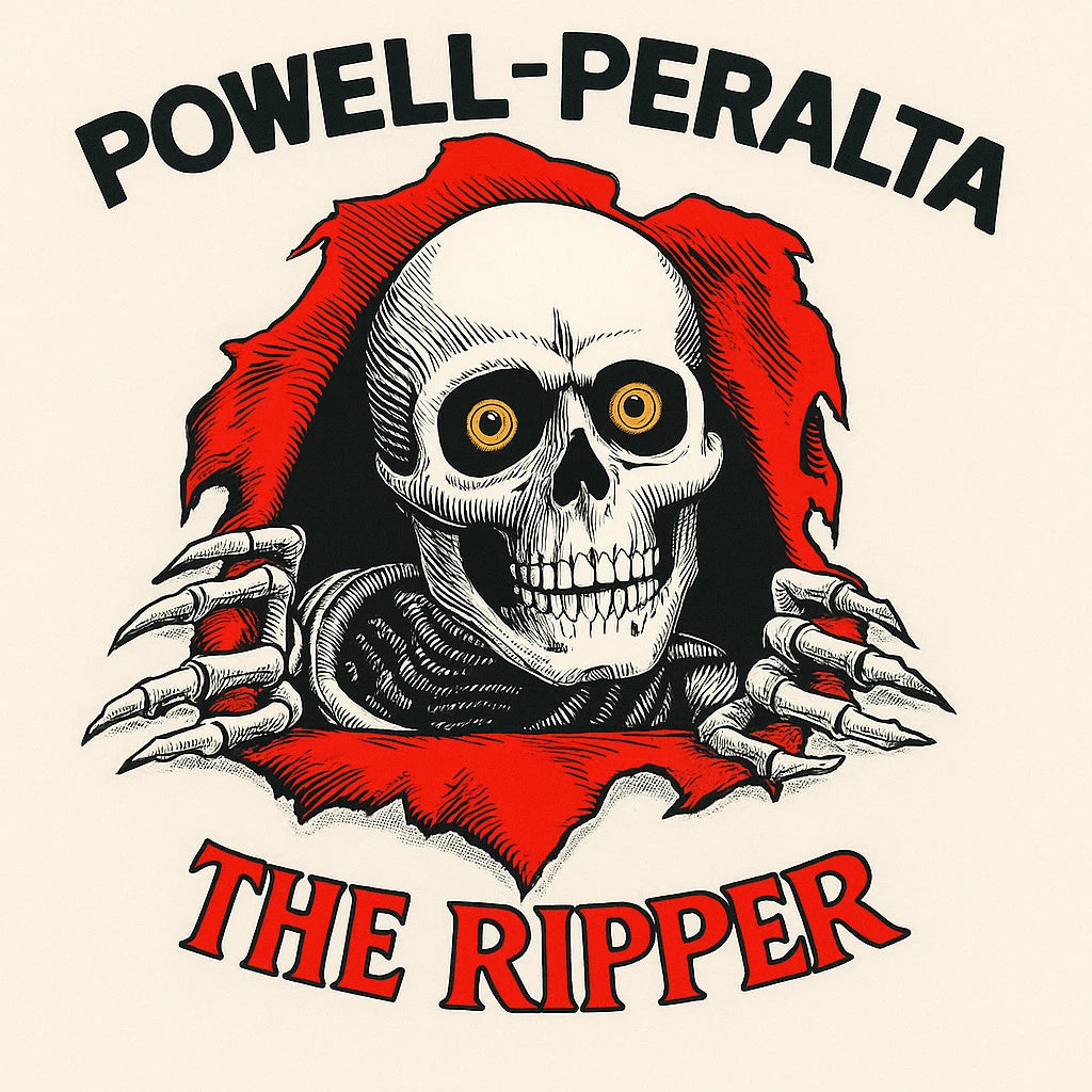 Skateboard Skating GLOSSY Powell Peralta The Ripper Art Stickers - Group of 2