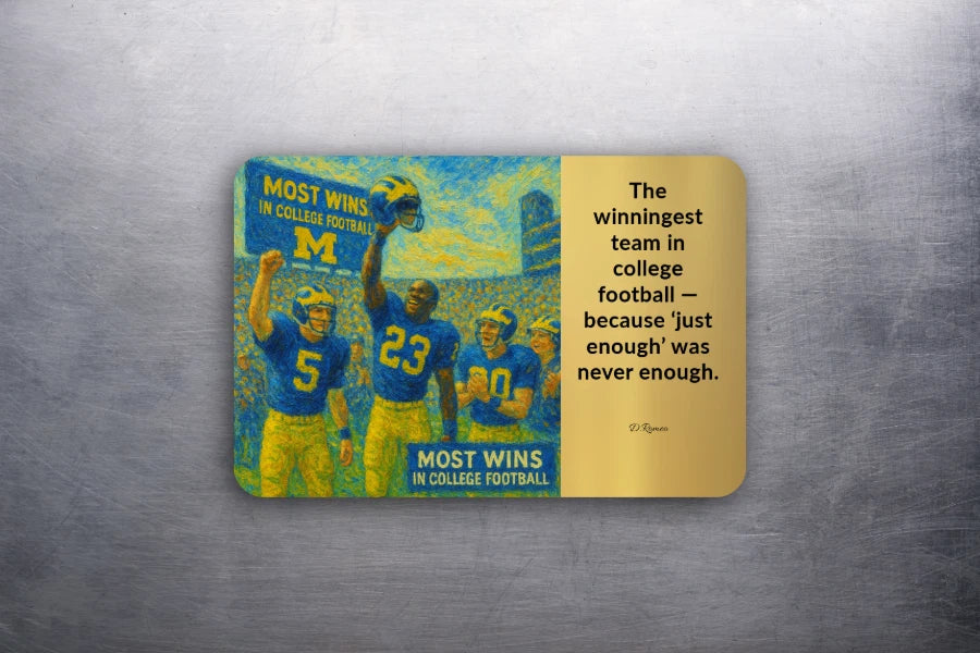 3x2 Sports Michigan Wolverines (MOST WINS) Fridge Refrigerator Magnet (D.Romeo)
