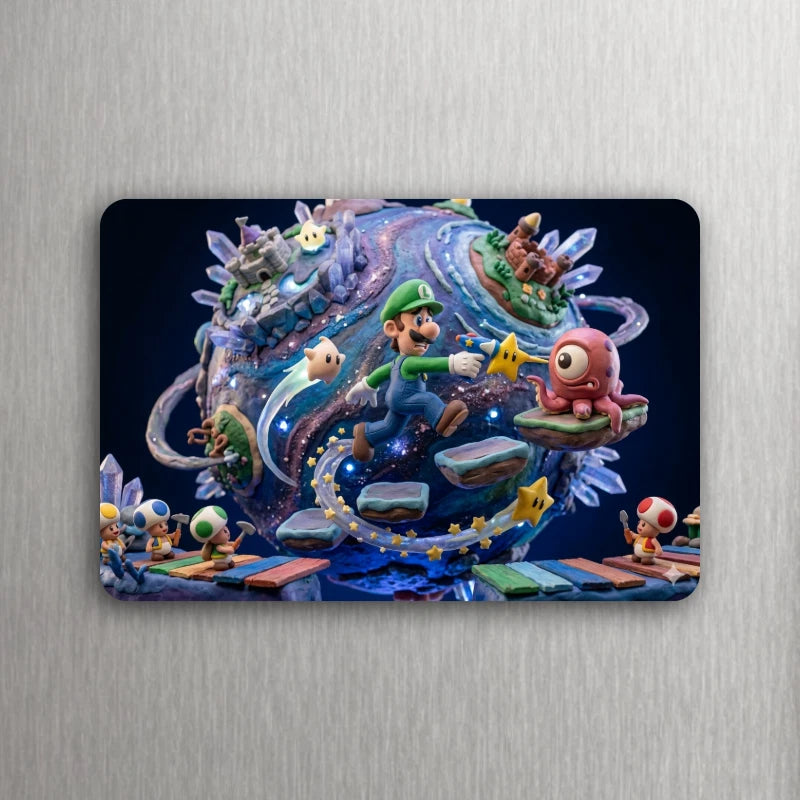 3x2 Super Mario Bros Super Mario Galaxy Movie Luigi Fridge Refrigerator Magnet
