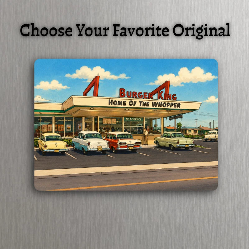 Original Fast Food Location McDonalds 3x2 Fridge Magnet Americana - Choose
