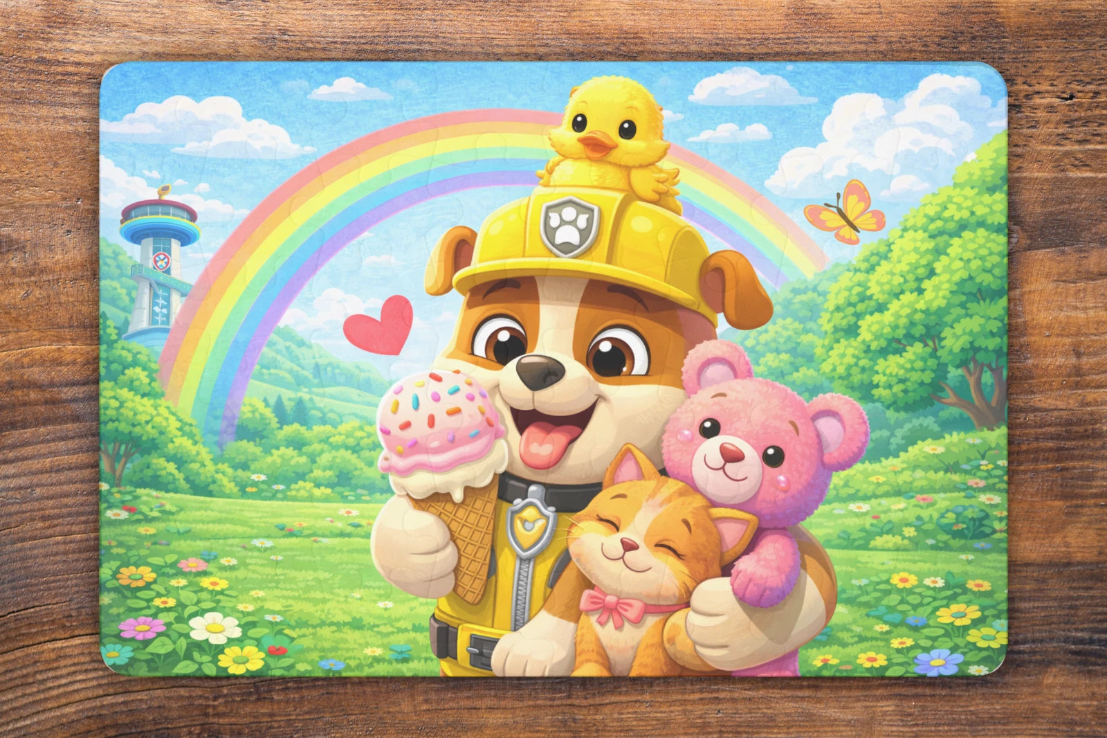 7.5 x 5.1 Inches Super Cute Rubble PAW Patrol – 48-Piece Mini Art Puzzle Gift