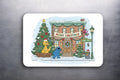 3x 2 Vintage Art Sesame Street Merry Christmas Fridge Refrigerator Magnet
