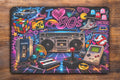 7.5 x 5.1 Inches I Love the 80's 1980s Rubiks Cube – 48-Piece Mini Art Puzzle