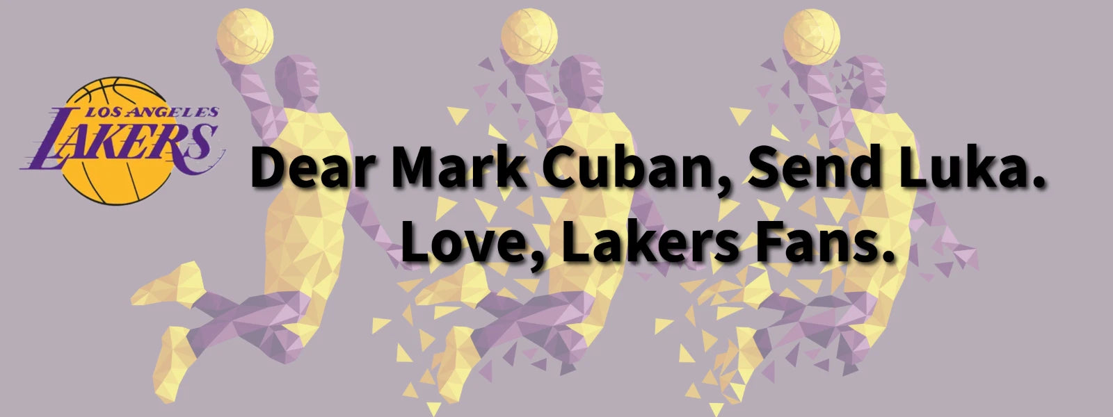 3x8 3 x 8 LA LAKERS NBA FUNNY BUMPER STICKER (SEND LUKA) 4 Variations - CHOOSE