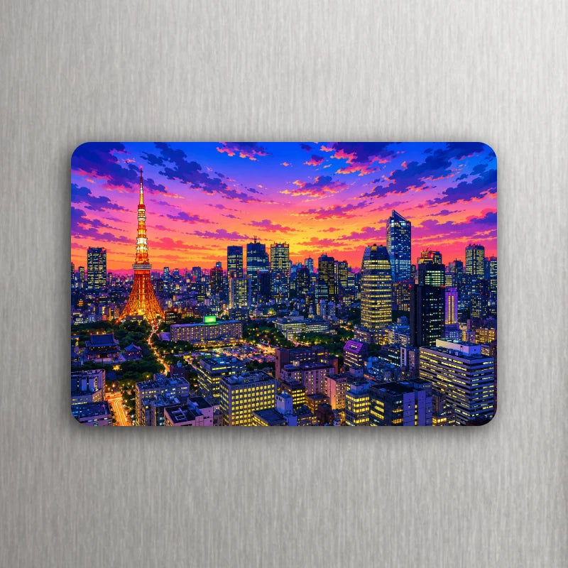 Japan Anime Art (Nara, Tokyo, Shibuya, Cherry Blossoms, Kyoto) Magnet – Choose