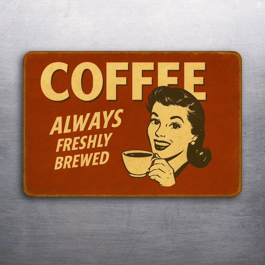 3x2 Rustic Vintage Style Coffee Art Fridge Refrigerator Magnet (D.Romeo)