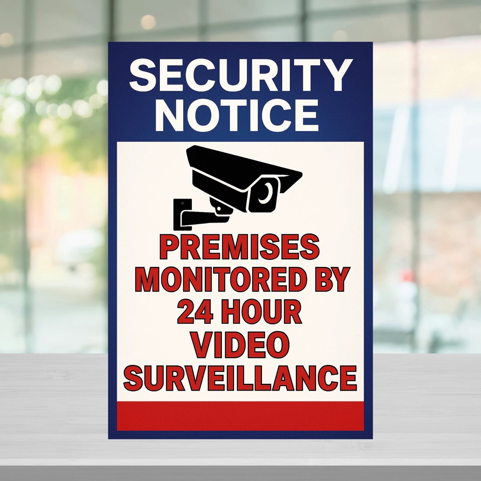 VIDEO SURVEILLANCE Security Burglar Alarm Decal Warning Sticker Signs PACK of 3