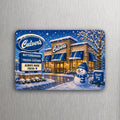 🍔 Fast Food Americana Culver’s Retro Cartoon SNOWMAN 3" x 2" Fridge Refrigerator Magnet