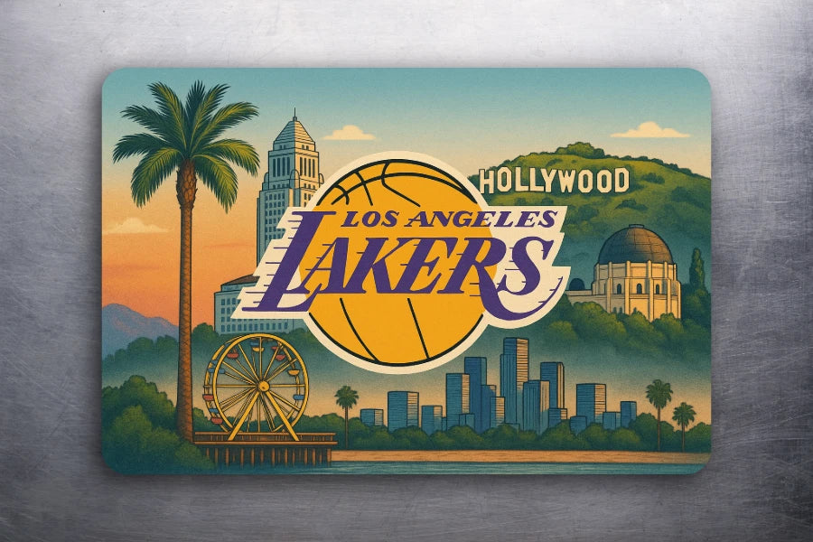 3x2 Sports LA Lakers Real LA NBA Fridge Refrigerator Car Truck Magnet Football