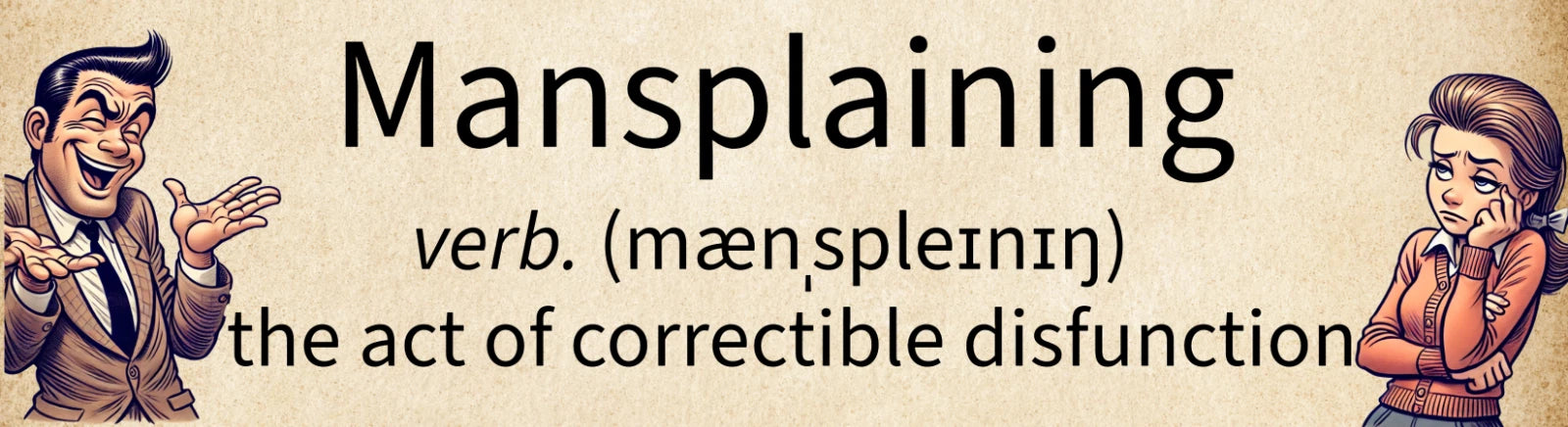 (D.Romeo) 3x11 3 x 11 VINYL MANSPLAINING AUTO AUTOMOBILE BUMPER FUNNY STICKER