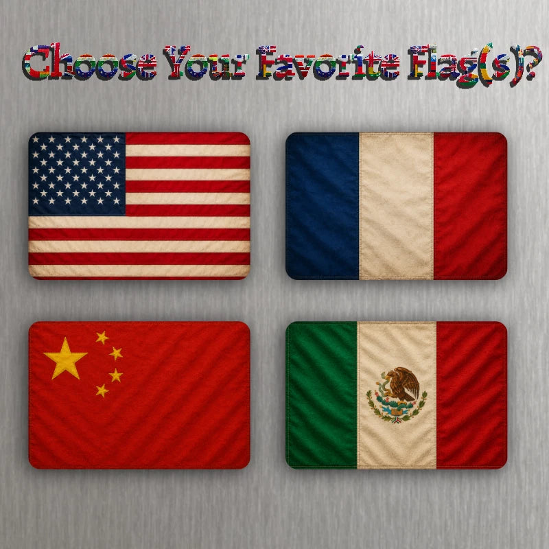 Country Flag Magnet | USA France Italy | 3x2 Refrigerator Fridge Magnet | Choose