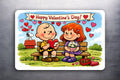 Vintage Art Peanuts Fridge Magnet: Charlie Brown & Mystery Girl (Valentine's Day