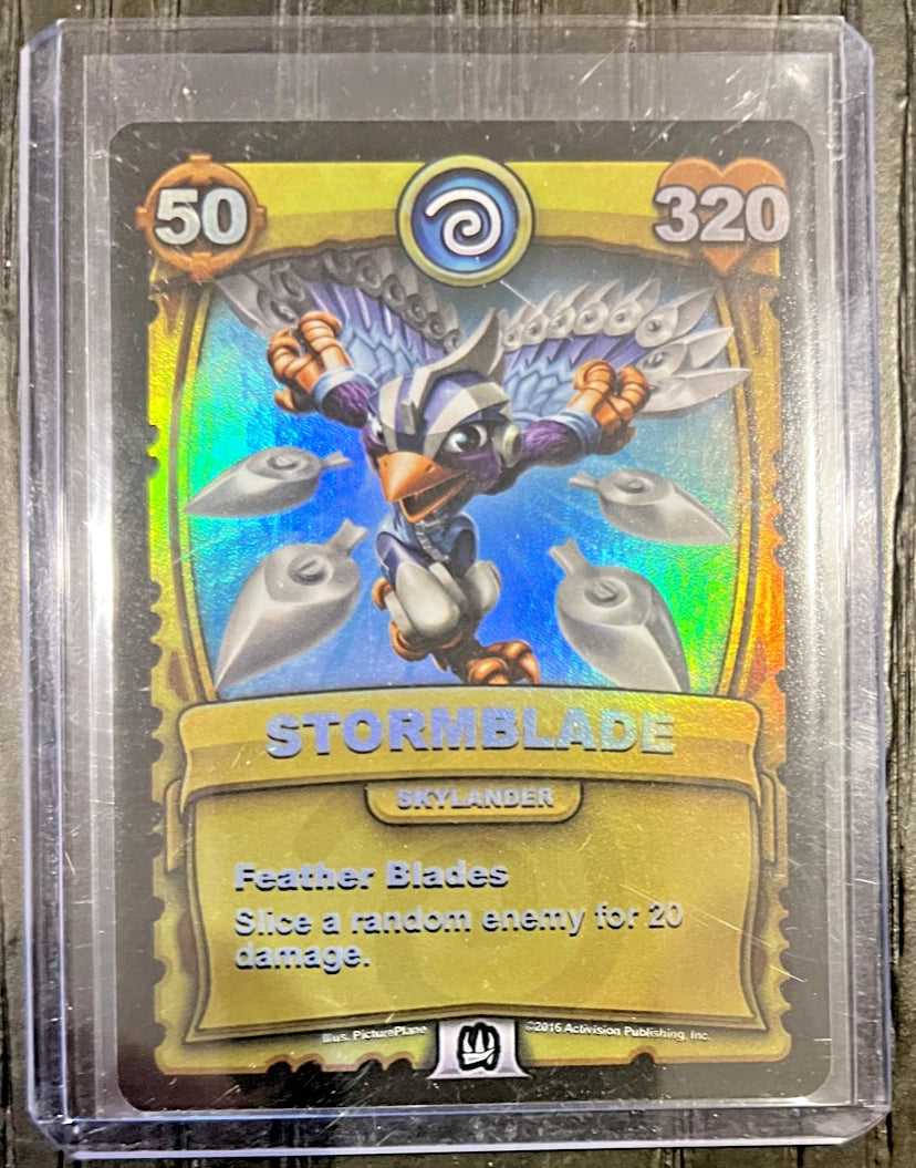 Stormblade GOLD FOIL Battlecast Skylanders CCG Card