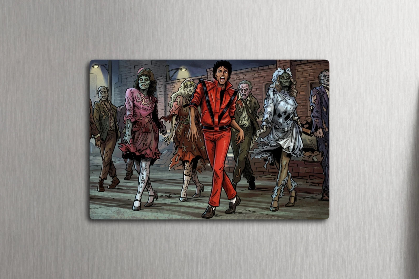 3x2 Vintage 80's Michael Jackson Thriller Zombies MTV Music Video Fridge Magnet
