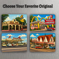 Original Fast Food Location McDonalds 3x2 Fridge Magnet Americana - Choose
