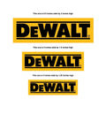 Dewalt Tools Black Text Logo Vinyl Decal (Group of 2) - Different Sizes